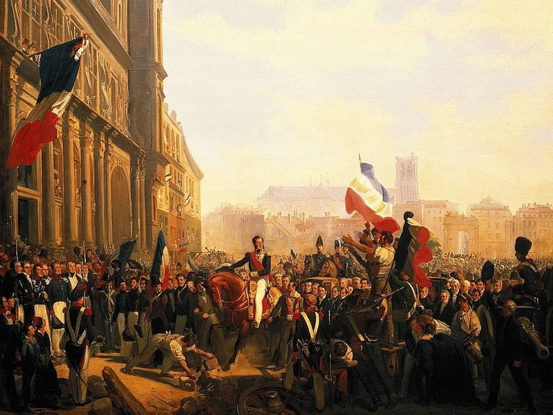 1802-Éloi Firmin Féron - Luigi Filippo, duca d'Orléans, arriva al municipio di Parigi (1837) - Versailles, Museo di Storia di Francia